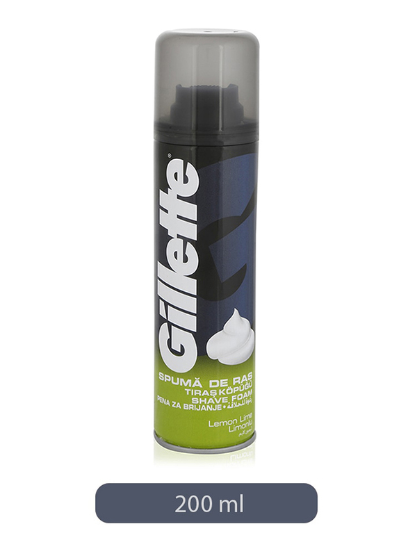 Gillette Lemon Lime Shaving Foam, 200ml