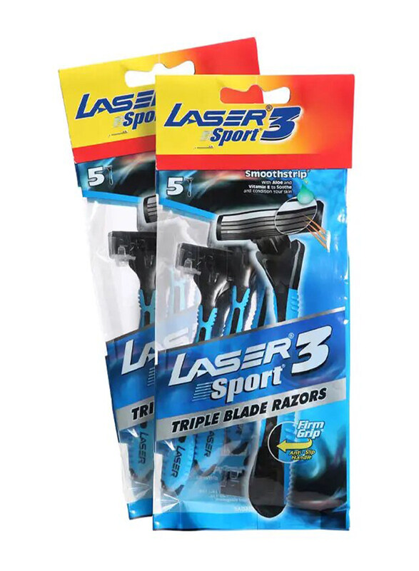 

Laser Sport3 Triple Blade Razors, 2 x 5 Piece