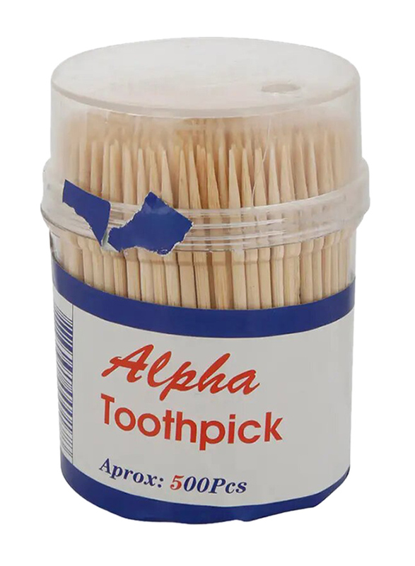 Alpha Wooden Toothpicks, 500-Pieces