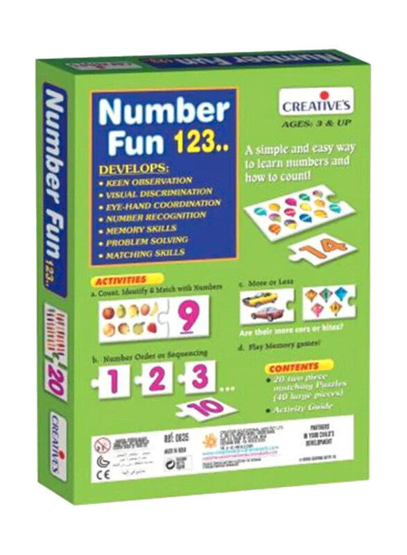 

Creative Number Fun 123 Puzzles Game Set, Learning & Education, Ages 3+