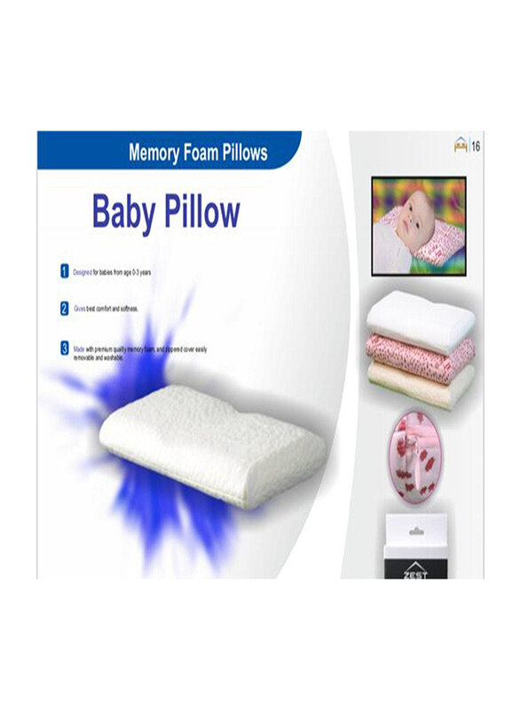 

Zest Baby Pillow, One Size, White