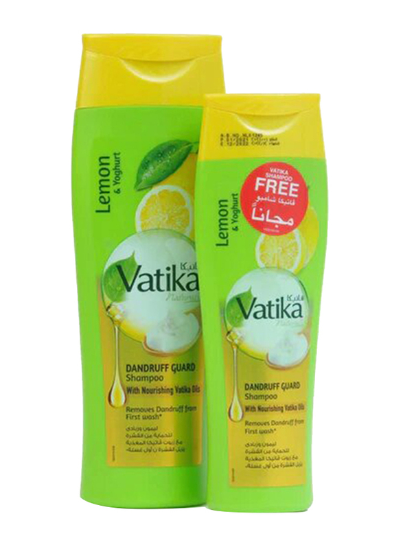 Dabur Vatika Dandruff Guard Shampoo for All Hair Types, 2 x 600ml