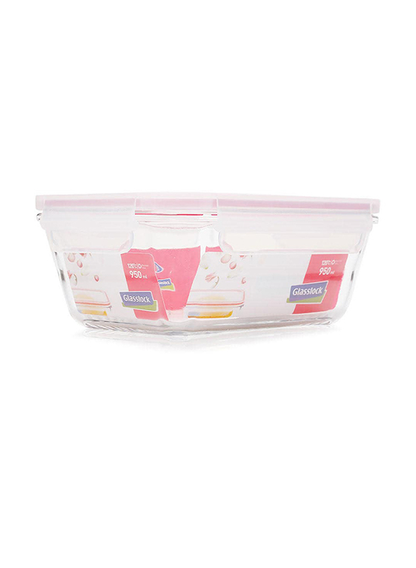 Glasslock Stream Lined Rectangular Food Container, 950ml