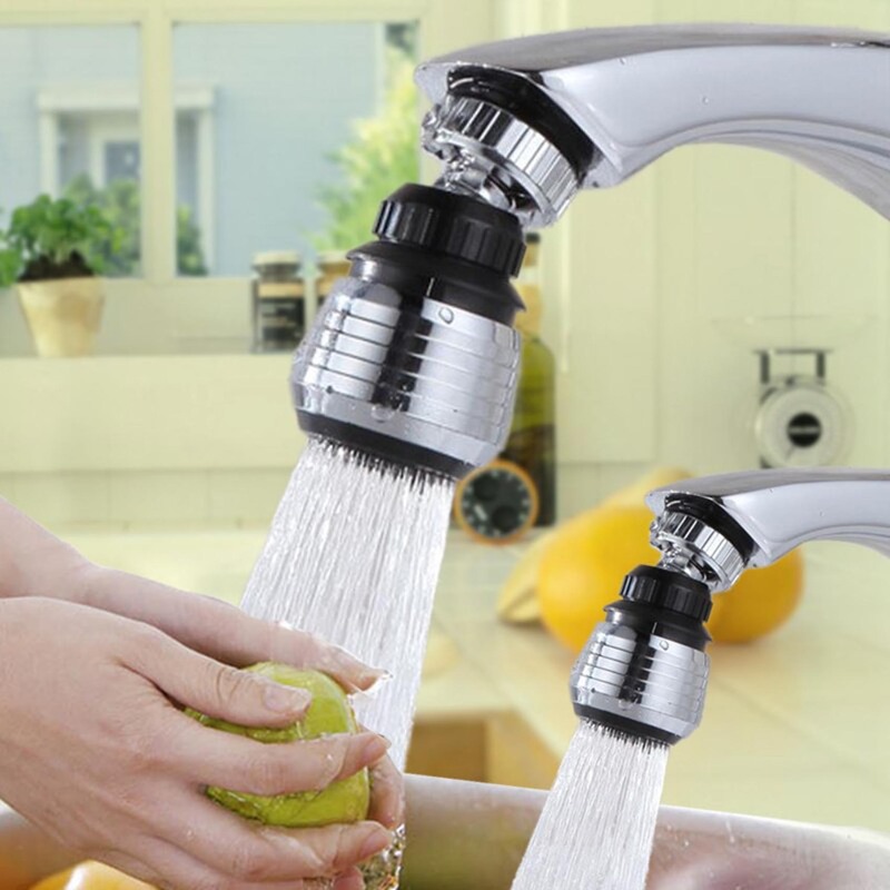 Verkk 12L Sprayer 360 Degree Rotating Water Saving Kitchen Sink Faucet Aerator, Silver