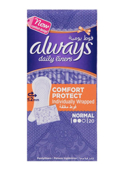 Always Daily Liners Comfort Protect Normal Sanitary Pads, 20 Pieces