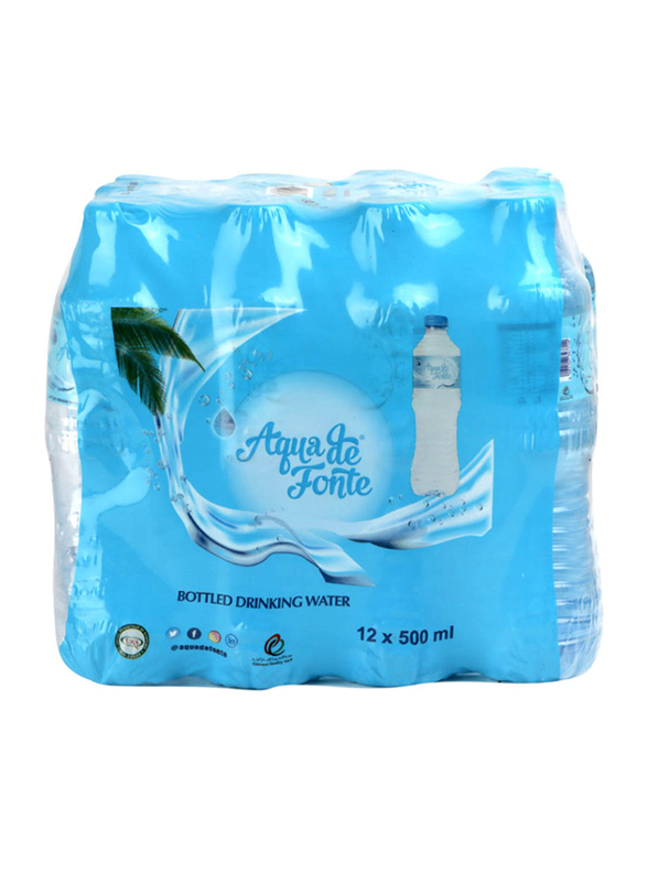 Aqua De Fonte Bottled Drinking Water, 12 x 500 ml
