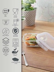 Lock & lock Rectangle Container, 380ml, LLG422, Clear