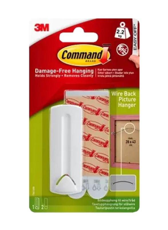 

3M Command Picture Hanger for Wire-Backed Frames, White