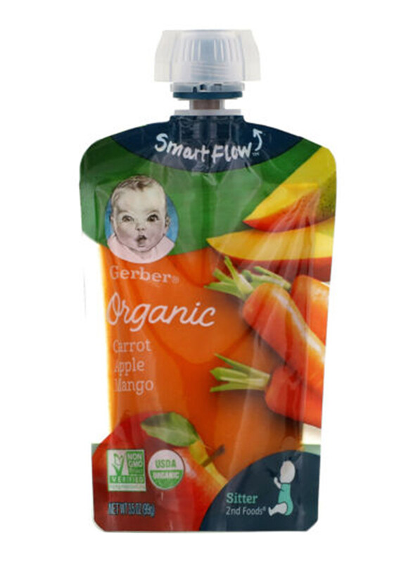 

Gerber Organic Smart Flow Carrot/Apple & Mango, 99g