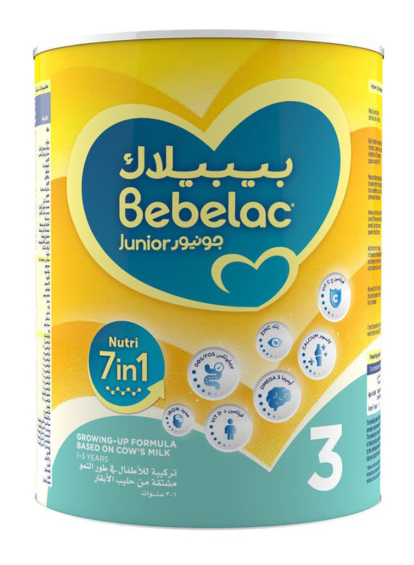 Bebelac Nutri 7-In-1 Junior Stage 3 Growing Up Formula Milk, 1-3 Years, 800g