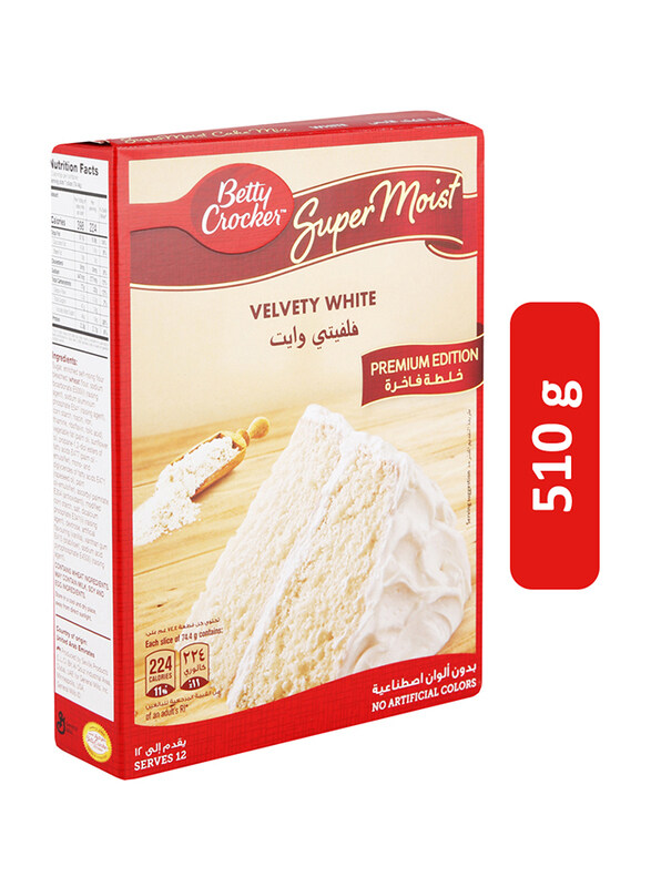 

Betty Crocker Supermoist Velvety White Cake Mix, 510 g
