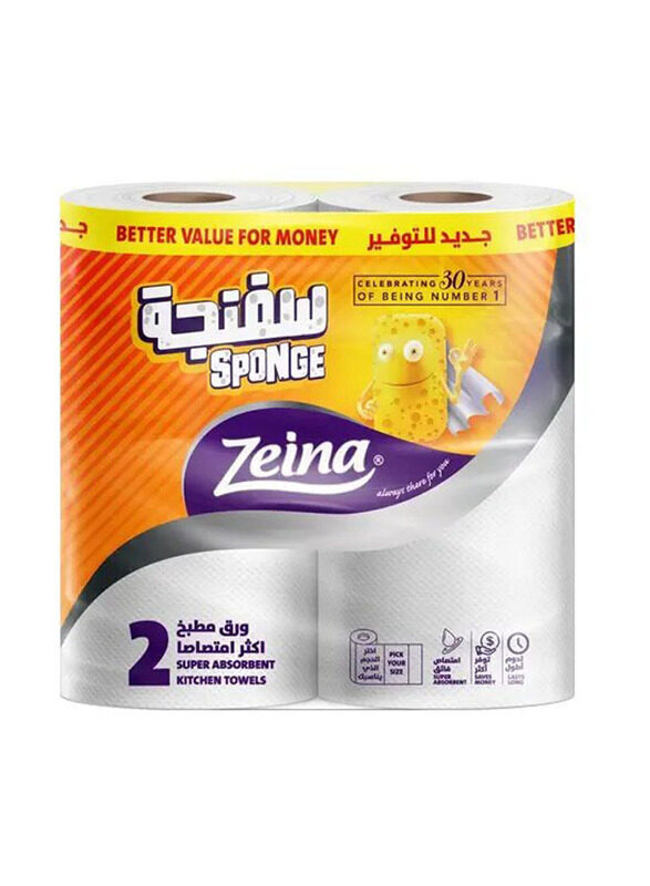 

Zeina Sponge 2 Kitchen Rolls, 1 Piece
