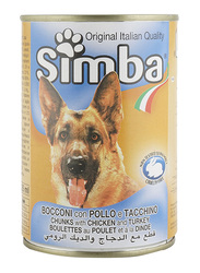 Simba Chunks with Chicken and Turkey Dog Wet Food, 415 grams