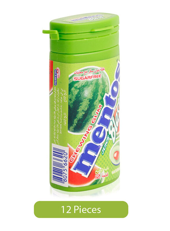 

Mentos Watermelon Juice Blast Chewing Gum, 12 Pieces