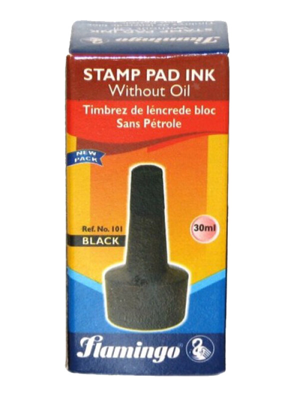

Flamingo Stamp Pad Ink, 30ml, Black