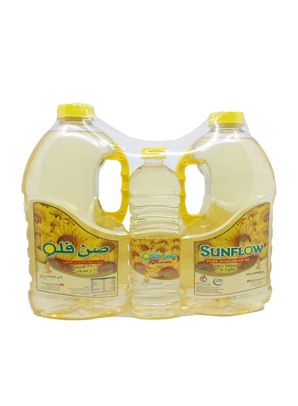 SunFlow Pure Sunflower Oil, 2 x 1.5 Liters + 750ml