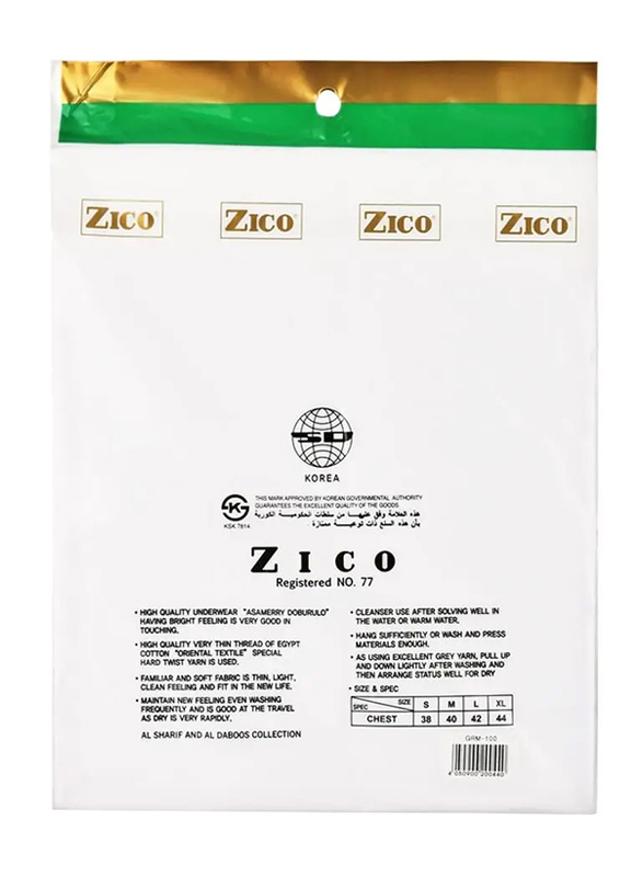 Zico Cotton Vest for Men, White, S
