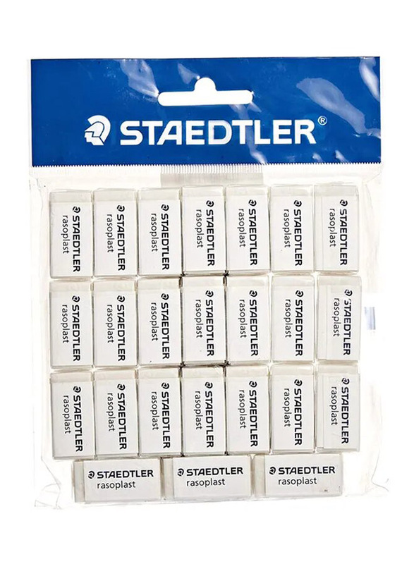 Staedtler 24 Pieces Eraser Set, 526-B40, White