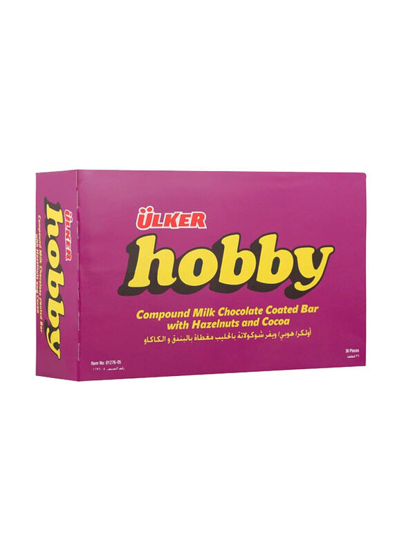 

Ulker Hobby Cocoa & Hazelnuts Milk Chocolate Bar, 36 x 30g