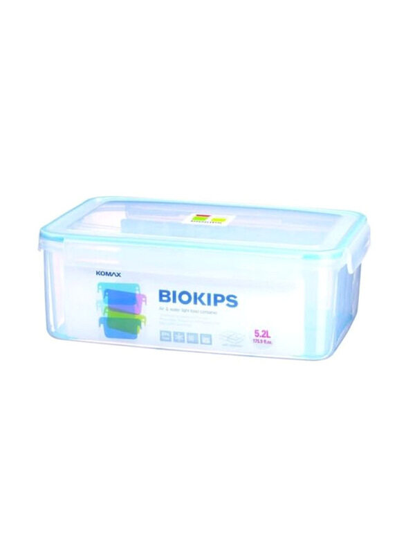 

Biokips Rectangular Food Saver with Seperator, 5.2 Liter, Clear