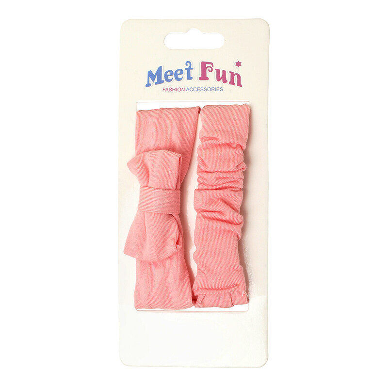

Meet Fun Hair Band Set for All Hair Types, BM18009A, Pink