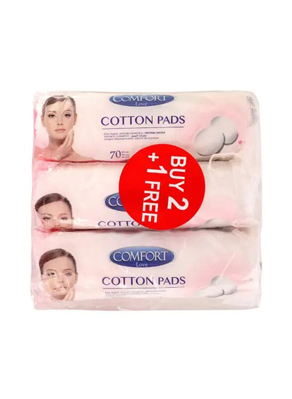 

Comfort Love Cotton Pads, 3 x 70 Pieces
