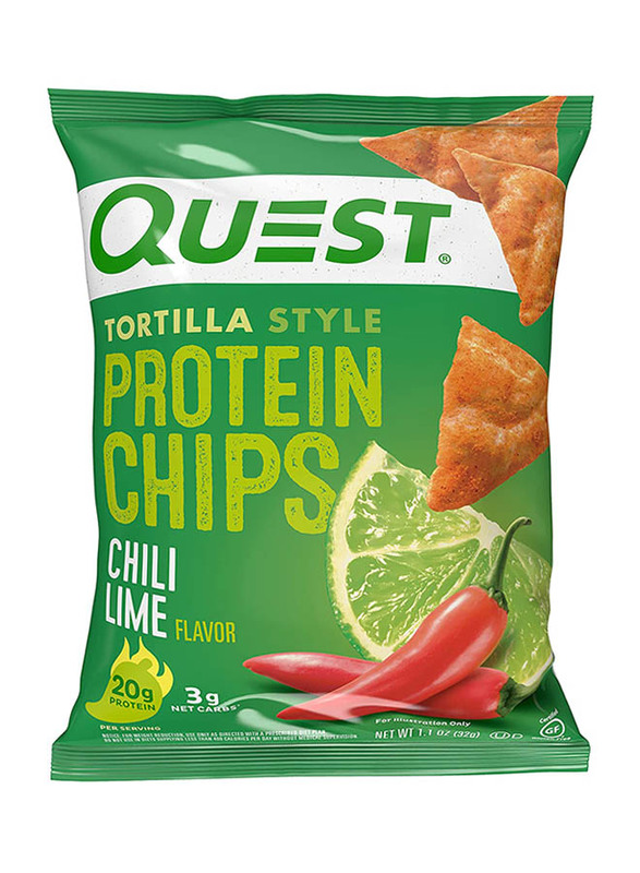 Quest Nurtition Tortilla Style Baked Chili Lime Protein Chips, 32g