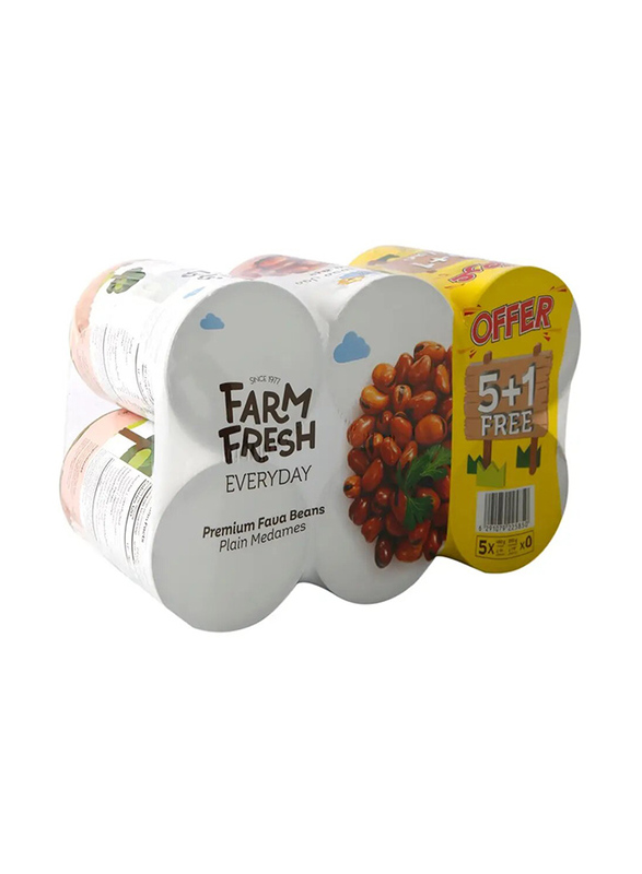 Farm Fresh Everyday Premium Fava Beans Plain Medames - 6 x 450 g