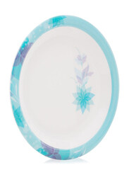 Hoover 8-inch Spring Ceramic Round Desert Plate, Blue/White