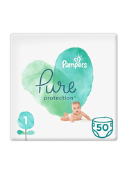 Pampers Pure Protection Diapers, Size 1 - 50 Counts