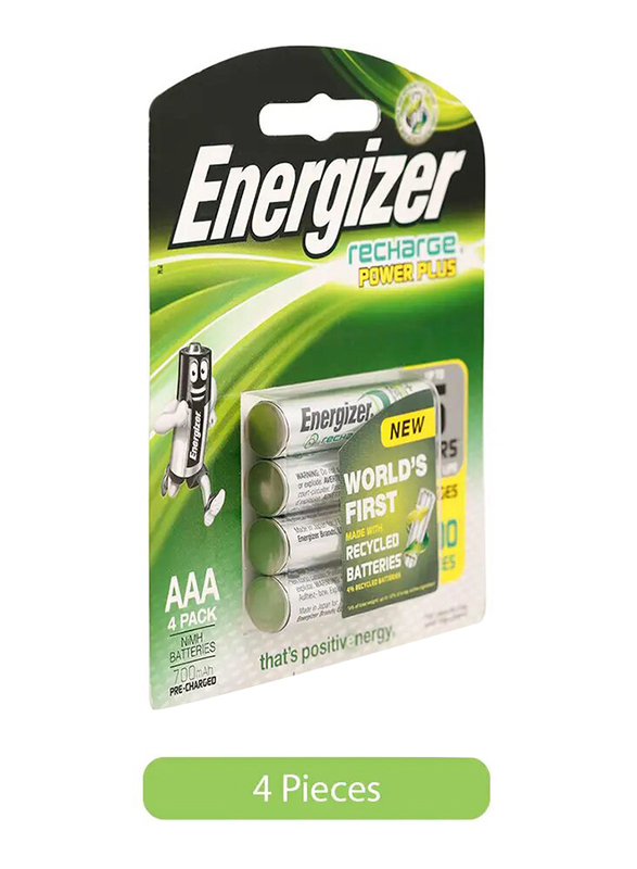 Energizer Recharge Power Plus AAA NiMH 700 mAh Batteries - 4 Pieces