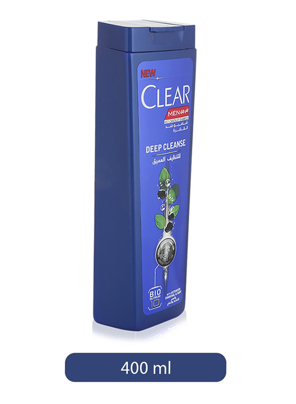 Clear Men's Deep Cleanse Anti-Dandruff Shampoo for Oily Hair, 400ml