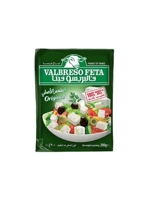 

Valbreso Original Soft Ripened French Cheese Feta, 200g