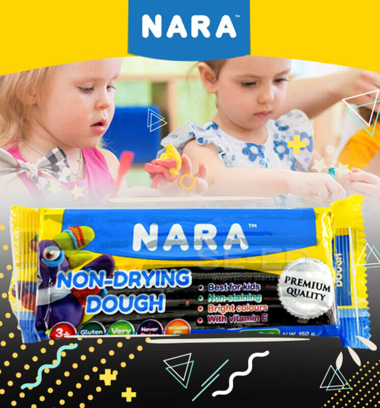 

Kiddy Clay Non Drying Dough, 150gm, Black
