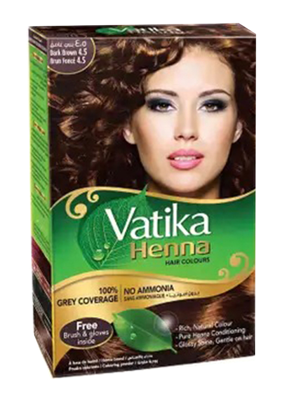 Dabur Vatika Henna Hair Color, 60g, 4.5 Dark Brown