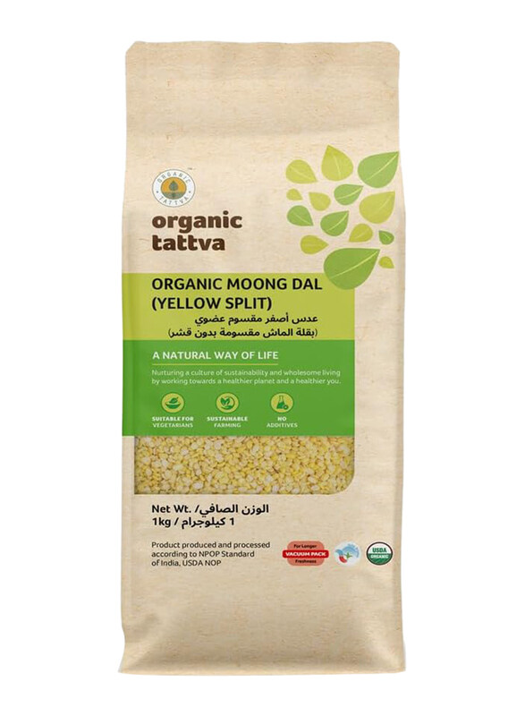 

Organic Tattva Yellow Split Moong Dal, 1Kg