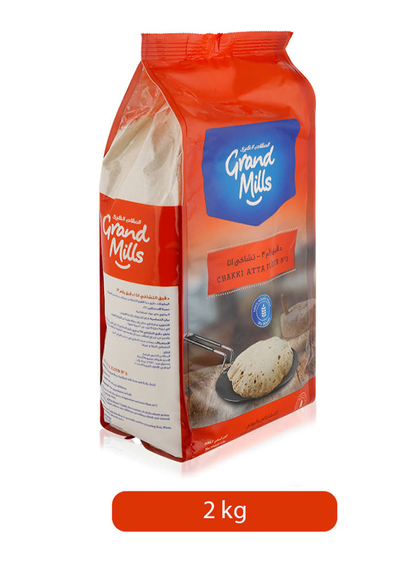 Grand Mills Chakki Atta Flour, 2 Kg