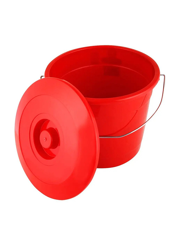 Cosmoplast Bucket with Lid, 5L, Red