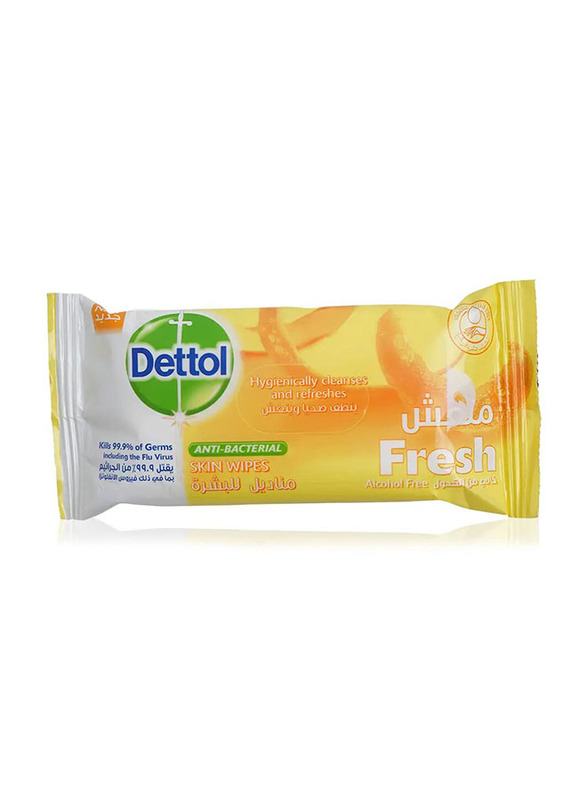 Dettol Anti - Bacterial Fresh Skin Wipes - 10 Pieces