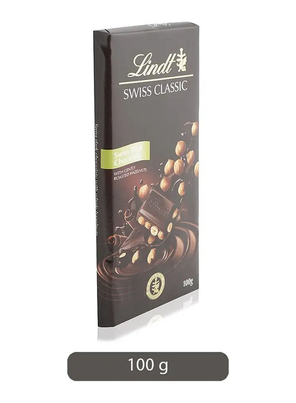 Lindt Swiss Classic Dark Chocolate With Hazelnut - 100g