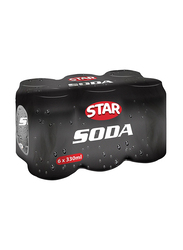 Star Soda Carbonated Drink, 6 x 330ml