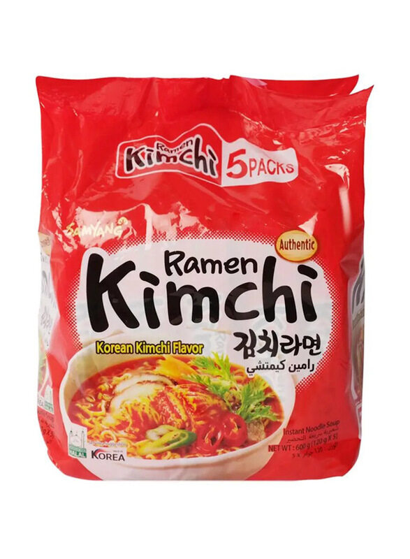 

Samyang Ramen Kimchi Flavour Bundle Instant Noodle Soup, 5 Packs