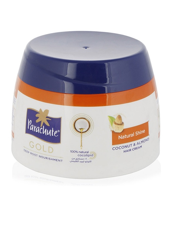 Parachute Gold Natural Shine Coconut & Almond Hair Cream for All Hair Types, 210ml