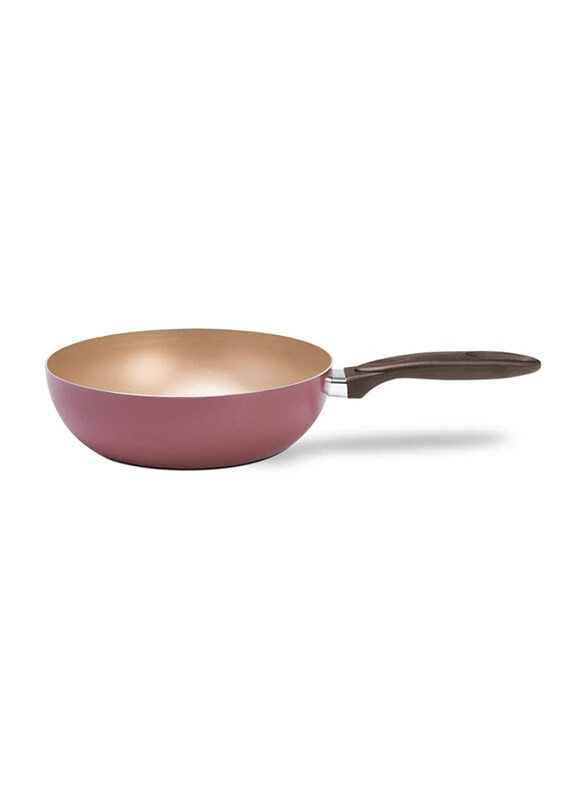 

Brinox 24Cm 2.3L Wok Naturall Pro-flon Non-Stick, Brown