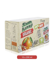 Sun Blast Organic Orange Juice - 10 x 200ml