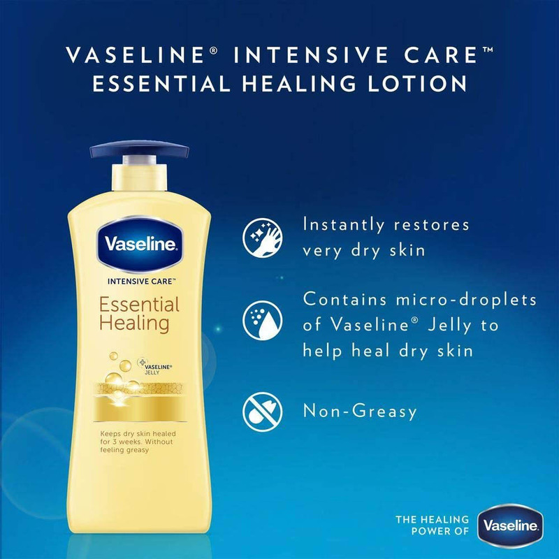 Vaseline Essential Healing Body Lotion, 2 x 400ml