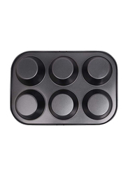 Homemaker 6-Cup Muffin Pan, Black