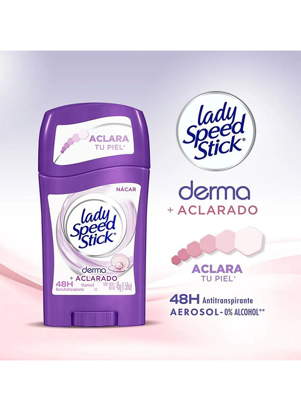 Lady Speed Stick Derma Aclarado Vitamin E Deodorant Roll On for Women, 45gm