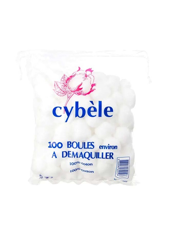 Cybele White Cotton Balls, 100 Pieces