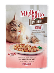 Miglior Gatto Chunks with Tender Salmon in Jelly Wet Cat Food, 85 grams